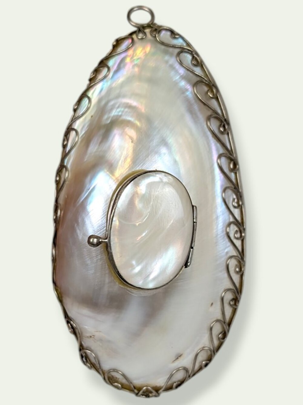 Antique Victorian Mother of Pearl "Locket" Pendant